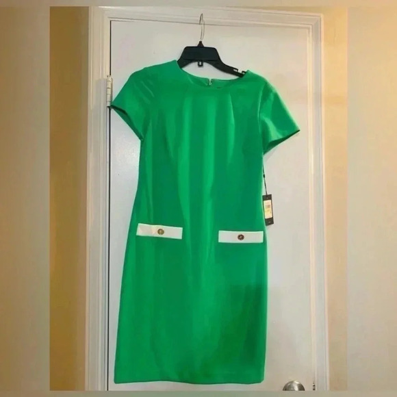 New Tommy Hilfiger Green  Sheath Dress size 4 - Picture 1 of 5